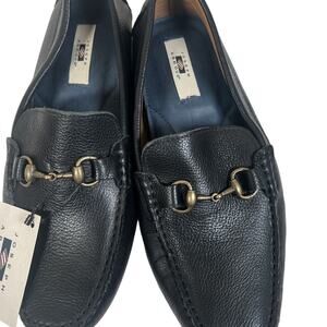 New Joseph Abboud All Leather Black Loafers Size 10